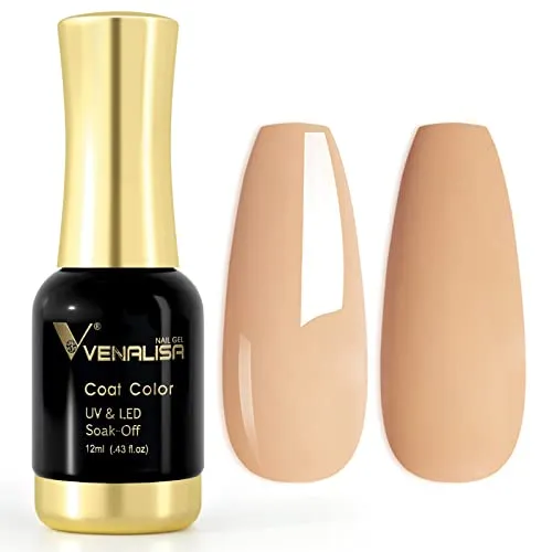 VENALISA UV Nagellack Gellack beige farben,Gel Nail Polish Soak Off Nägel Farbgel Kit Nature Gel Nagellack für Nageldesign Maniküre 12ml