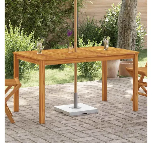 Gartentisch 140x80x74 cm aus Massivholz Akazie - Esstisch aus robustem Akazienholz, ideal für Garten und Terrasse, mit elegantem Design und wetterbeständiger Oberfläche.