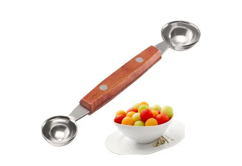 WESTMARK Kugelausstecher Woody, doppelseitig, Bällchenformer für Melone, Kiwi, Eis, Butter