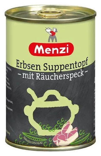Erbsen Suppentopf mit Räucherspeck von MENZI,400g