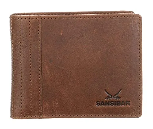 Sansibar Geldbörse Echt Leder Herren und Damen - Braun | 019720 - Herren-Geldbörsen aus hochwertigem Echtleder, stilvoll und langlebig - die perfekte Wahl für jeden Anlass.