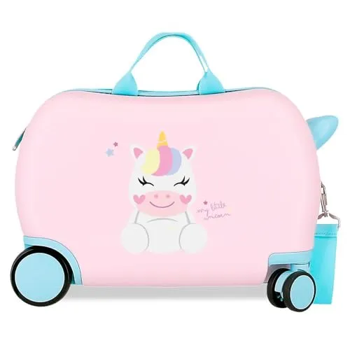 Roll Road Happy Hartschalenkoffer für Kinder, seitlicher Kombinationsverschluss, 4 Räder, Handgepäck aus ABS, einem starren und leichten Material., Kleiner Teddy, Talla única, Kinderkoffer