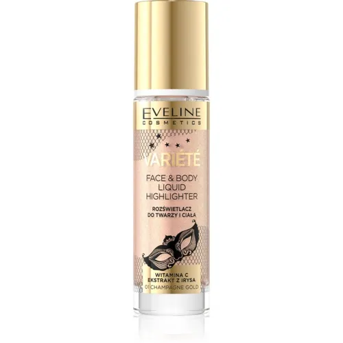 Eveline Cosmetics Variété flüssiger Aufheller Für Gesicht und Körper Farbton 01 Sparkling Wine Gold 30 ml