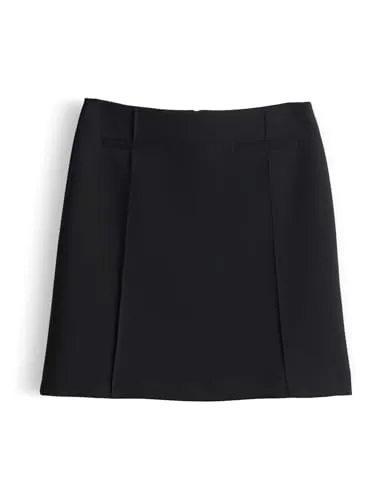 someday Damen Minirock | OMINI Minirock mit abgesteppten Biesendetail Black, 42