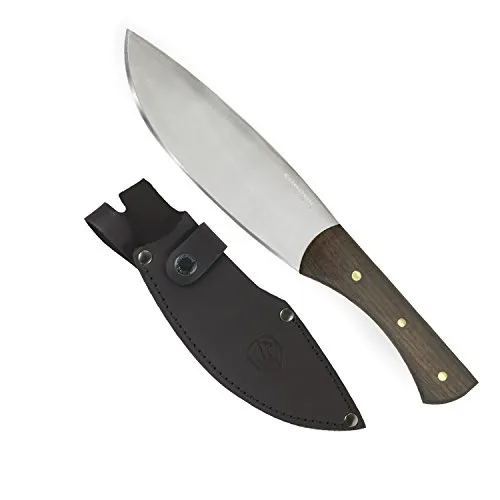 Condor KNULUJULU KNIFE Gürtelmesser COCTK5003-66 - Taschenmesser aus El Salvador mit hochwertigem 440 C Stahl, Griff aus edlem Walnussholz und praktischer Messertasche für optimale Handhabung.