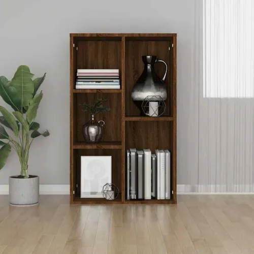 vidaXL Sideboard Bücherregal mit 5 Fächern - Bücherregal aus Holzwerkstoff, langlebig und vielseitig einsetzbar als Stand- oder Wandregal, ideal für Wohnzimmer und Büro mit viel Stauraum.