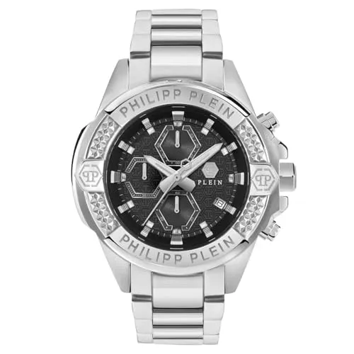 PHILIPP PLEIN Quarzuhr PWWFA0425 – Stilvolle Skull-Chronograph - Armbanduhren mit 44 mm Edelstahlgehäuse, markantem Skull-Design und präzisem Quarzwerk. Ideal als stilvolles Statement für modebewusste Männer.