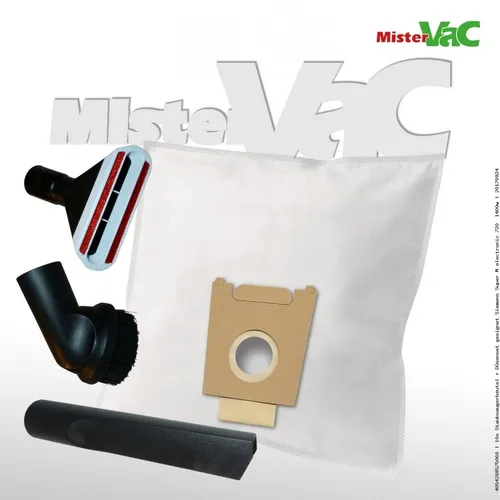 10x Staubsaugerbeutel + Düsenset kompatibel Siemens electronic 1100 VS54150/01