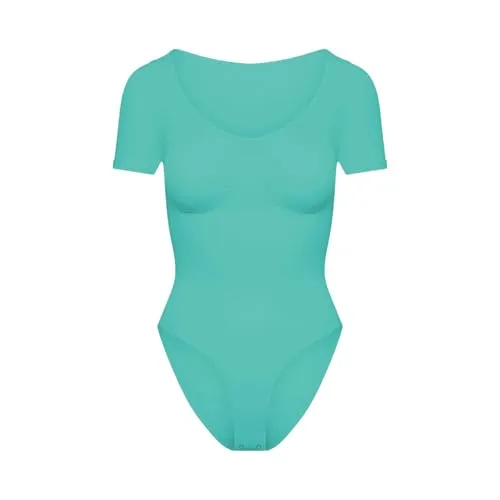 creamy fabrics T-Shirt Bodysuit Shapewear mit Slip – Figurformender Body für Damen – Glättende Sanduhr-Silhouette – Nahtlos, atmungsaktiv & ultraweich – Po-Lifting Effekt & perfekte Passform