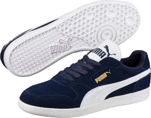 PUMA Unisex Icra Trainer SD Shoes, Peacoat-Puma White, 42.5 EU - Herren-Sneaker mit Obermaterial aus Veloursleder, gepolstertem Bund für höchsten Komfort und Perforationen für optimale Atmungsaktivität.