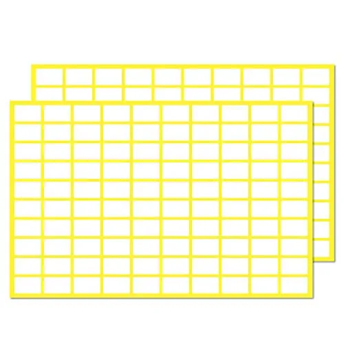 mm, Aufkleber Etiketten Selbstklebend Klebeetiketten zum Beschriften - Weiß (2000 Stück) 13 x 8