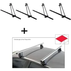 Fahrradträger Set ORION + Dachträger VDP Delta für Toyota Tundra Crew Max - Komplettes Set aus 4x Fahrradträgern und 2 Dachträgern, ideal für Toyota Tundra Crew Max ab 2014. Perfekte Lösung für den Transport von bis zu 4 Fahrrädern, einfach zu montieren und vielseitig einsetzbar.