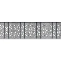 zaunzu Sichtschutz Design Vlies Ornament für Doppelstabmatten Hellgrau 2,6m