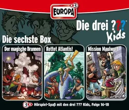 Die drei ???-Kids.Box.6,3 Audio-CDs: Folge 16-18. Der magische Brunnen; Rettet Atlantis!; Mission Maulwurf