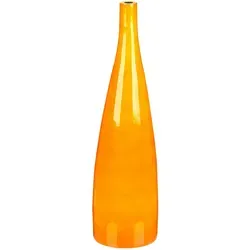 Blumenvase SABADELL Keramik 50 cm Orange in orange von Beliani