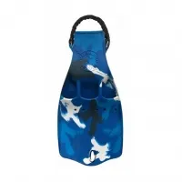 Jet Fin Flosse - Camo - Blue - Gr. L - Flossen für Taucher, bekannt für ihre herausragende Leistung und Langlebigkeit seit 1965. Mit Durchflussöffnungen und praktischem Spring-Strap Fersenband für optimalen Komfort.