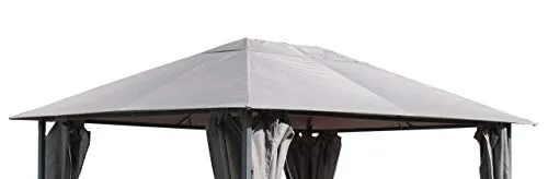 QUICK STAR Ersatzdach 250g für Garten Pavillon 3x4m Grau Antik