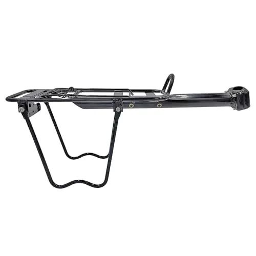 Point Gepäckträger für Sattelstütze mit Taschenbügel (schwarz) - Gepäckträger für Sattelstützenmontage, aus leichtem Aluminium, mit einer maximalen Belastung von 9 kg - ideal für Fahrradfahrer, die zusätzlichen Stauraum benötigen.