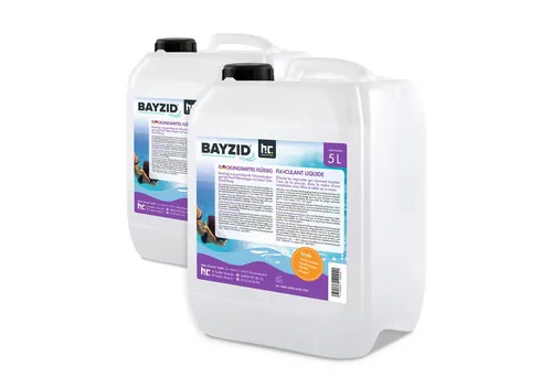 Höfer Chemie BAYZID® Pool Flockungsmittel 2 x 5 L - für kristallklares Wasser - Anti-Trübmittel & Enzyme - hocheffektiv gegen Trübungen, ideal für Sandfilteranlagen und sorgt für optimierte Filterleistung!