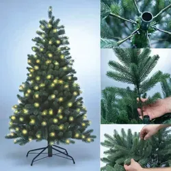 Xenotec Premium Künstlicher Weihnachtsbaum 150cm mit LEDs