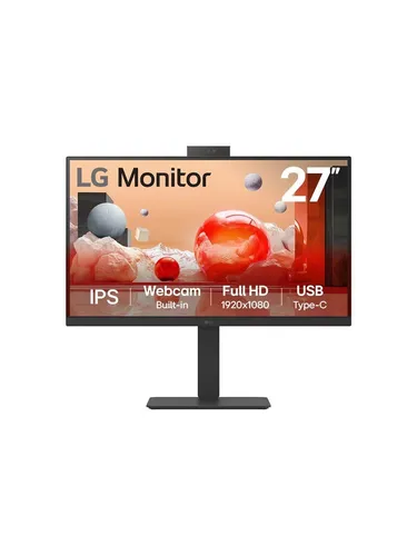 LG 27BA850-B Monitor - 27 Zoll Full HD, IPS-Panel, 5ms Reaktionszeit, HDMI, DisplayPort, USB-C, ideal für flüssiges Gaming und professionelle Anwendungen