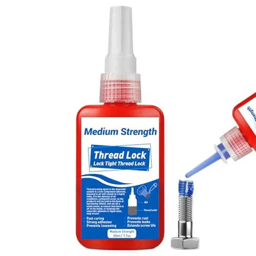 schraubensicherung, 50 ml schraubensicherung mittelfest, locktight für Muttern und Bolzen, verhindert Lösen und Auslaufen, stabil, rostfrei