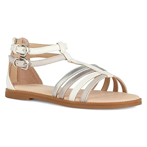 Geox Sandalen J SANDAL KARLY GIRL in Weiss, Größe 30 - Wanderschuhe für Mädchen, stylisch und bequem für warme Tage – ideal für Abenteuer im Freien!