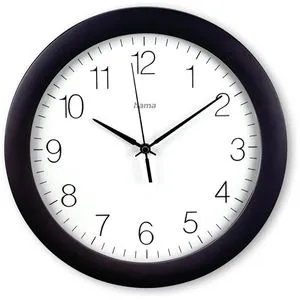 Hama Funkwanduhr Teneriffa - DCF Funkuhr mit 30cm Durchmesser, extra große Zeitanzeige und hochwertige Glasabdeckung, ideal für jedes Wohnambiente