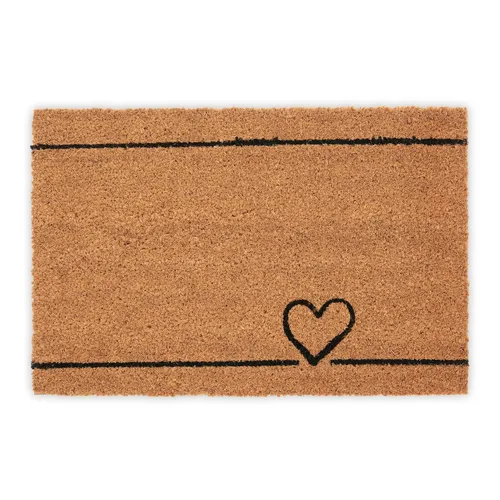 Fußmatte Abstreicher Abtreter Eingangsmatte Fußabstreifer Kokos Herz 60x40 cm