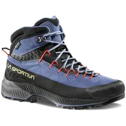 La Sportiva TX4 Evo Mid GTX Woman 40,5 - Moonlight/Cherry Tomato - Wanderschuhe für technische Zustiege mit GORE-TEX Membran für Wasserdichtigkeit und Atmungsaktivität. Ideal für anspruchsvolle Wanderungen dank Vibram® MegaGrip-Sohle und Resole Platform™ für langlebigen Komfort.