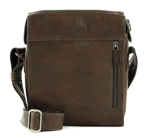 Voi Umhängetasche Patrik Crossbody aus echtem Leder - Umhängetasche aus echtem Leder, geräumiges Hauptfach mit mehreren Fächern und verstellbarem Schulterriemen für optimalen Tragekomfort.