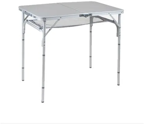 BO-CAMP Alu Campingtisch Premium Klapptisch - Camping-Möbel mit 4-stufiger Höhenverstellung, wasser- und hitzebeständig - ideal für Camping, Outdoor und Picknick.