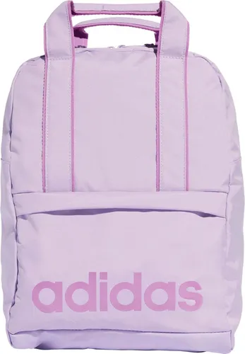 adidas Damen LINEAR ESSENTIALS BACKPACK - Stilvoller Rucksack in Powder Plum - Rucksack für Damen, Maße: 39 cm x 28 cm, aus 100 % recyceltem Polyester, ideal für Alltag und Freizeit.