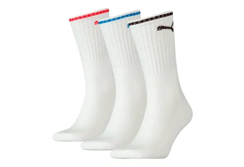 PUMA Sportsocken PUMA UNISEX STRIPED CREW SOCK 3P (3-Paar) Komfort-Bund, Frottee-Polsterung, flache Zehennaht