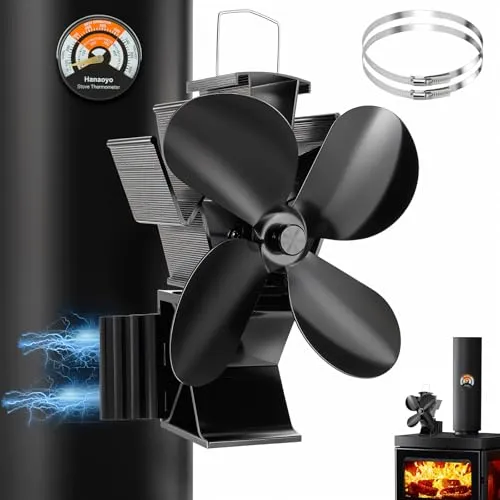 Hanaoyo 3-in-1 Kaminventilator mit Magnet, leise und energieeffizient
