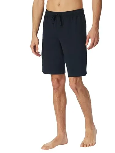 Schiesser Herren Lange Schlafhose Bio-Baumwolle-Mix - Schlafanzughosen für Herren, aus weichem Bio-Baumwolle-Mix mit seitlichen Taschen und Bund mit Bindeband für optimalen Tragekomfort.