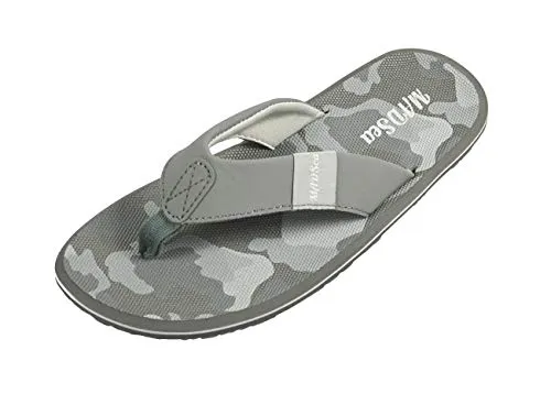 MADSea Herren Zehenstegpantolette Beach Man | Flip Flop Zehentrenner Thong Sandale | Sommer Strand Camouflage, Farbe:grau/camouflage, Größe:41 EU