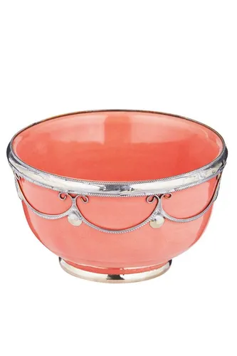 Marrakesch Orient & Mediterran Interior Dipschale Orientalische Keramik Fingerfood Schale Miranda Rosa, Keramik, (1-tlg), Handarbeit