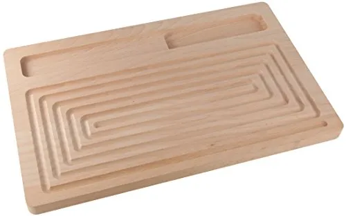 Fackelmann Brotschneidbrett, Buche-Schneidbrett, bruch- und schnittfestes Holz-Brettchen (Farbe: Braun), Menge: 1 Stück