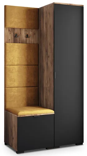 Masseno Garderobe-Set LORI 95/181/51 cm – Moderner Garderobenschrank in Eiche Lefkas - Elegante Masseno Garderobe LORI für Ihren Flur. Bietet praktischen Stauraum und passt sich harmonisch jedem Interieur an. Hochwertige Materialien garantieren Langlebigkeit und einfache Pflege.