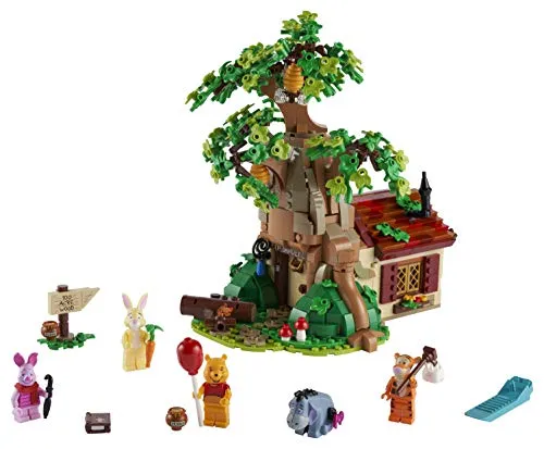 LEGO Ideas Winnie Puh 21326 - Bauspielzeugset für Erwachsene und Pooh-Fans, mit detailgetreuem Haus und 5 Minifiguren, ideal für nostalgische Sammler und kreative Bauprojekte.