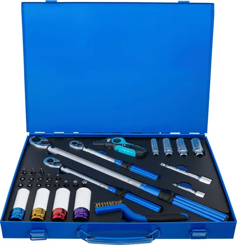 BGS 74305 Drehmomentschlüssel-Satz 31-tlg. - Drehmomentschlüssel Set mit 3 verschiedenen Abtrieben (1/4