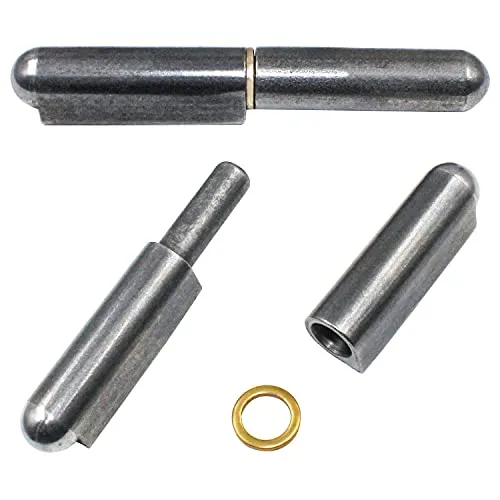 QIQN Anschweißscharnier Türscharnier zum anschweißen Metall Anschweißbänder 2-teilig für Torbeschlag Türbänder Tore & Maschinen (2 Stück)