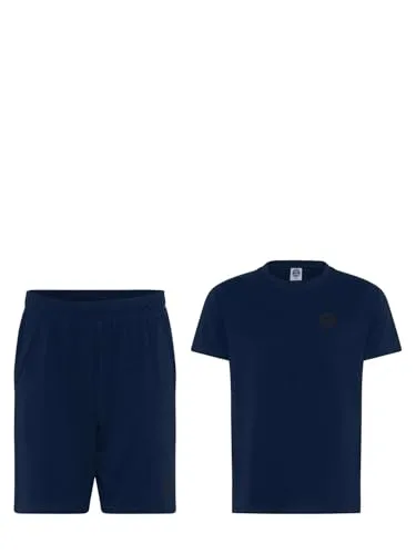 FC Bayern München Herren Schlafanzug kurz - Blau - Stylischer Schlafanzug für Herren in Blau mit gedrucktem FC Bayern München Logo. Aus 100% Baumwolle für angenehmen Tragekomfort. Ein Must-Have für jeden Fan!