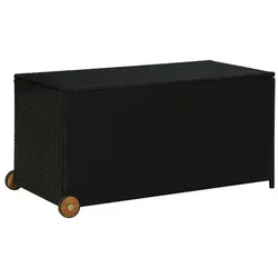 vidaXL Garten-Auflagenbox Schwarz 120x65x61 cm Poly Rattan