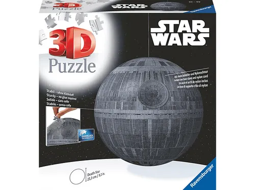 Ravensburger 3D Puzzle 11555 - Star Wars Todesstern, 540 Teile mit Easyclick Technology für stabilen Puzzle-Spaß und einzigartigen Deko-Hingucker