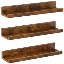 VASAGLE Schweberegale 3er Set, vintagebraun, 38 cm in braun von VASAGLE