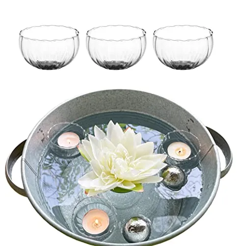 itsisa Glas Schwimmschale rund klar, D: 6cm (3er Set)