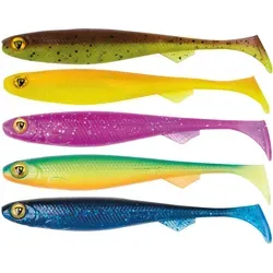 Fox Rage Kunstköder Fox Rage UV Slick Shad Mixed Colour Pack - 5 Gummishads 9 cm