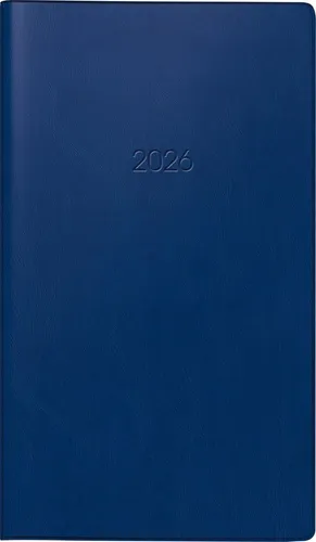 BRUNNEN Taschenkalender 2026 Brunnen Taschenkalender 758 A6 dunkelblau